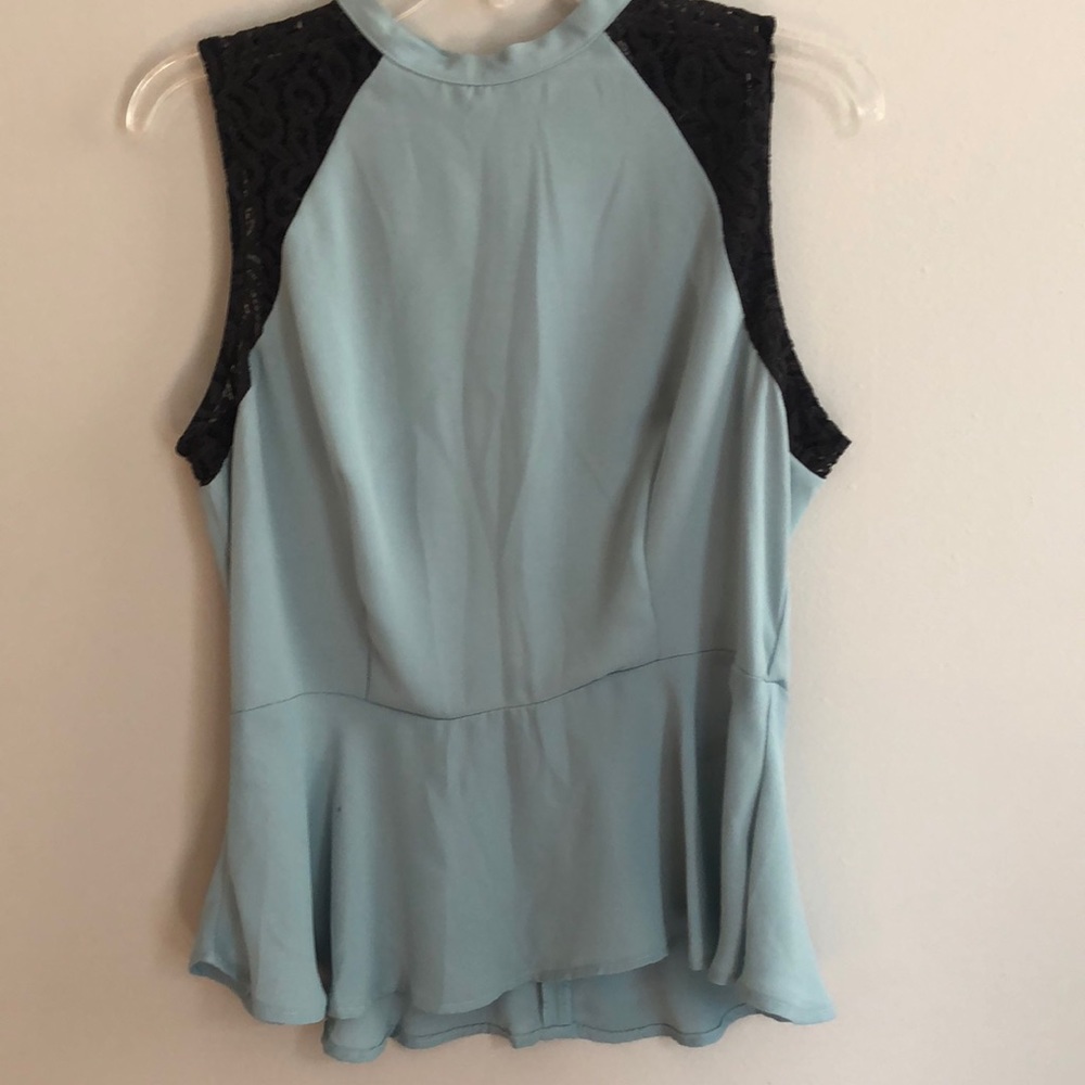 Sleeveless seafoam peplum